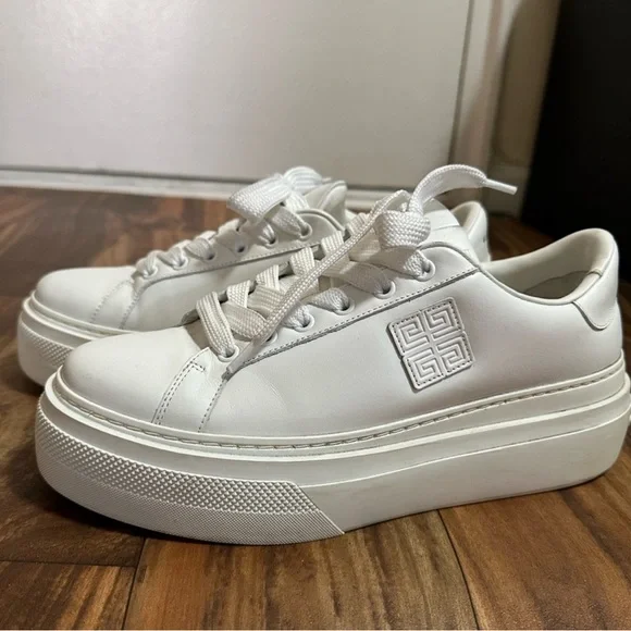Givenchy White Platform Sneakers - Picture 1 of 8